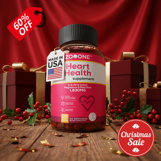Zooone Salud Cardíaca 1830 mg | Fórmula 6 en 1 | 120 cápsulas blandas | Sin gluten, vegano | Hecho en EE. UU. 
