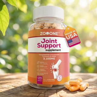 Zooone Joint Support Formula - Glucosamine Chondroitin Turmeric & MSM Supplement for Healthy Joints, Bones & Mobility - 120 Caps