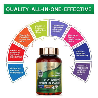 Zooone Lutein and Zeaxanthin Eye Health Vitamin and Mineral Supplement 90 tablets