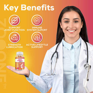 Zooone Joint Support Formula: Glucosamine Chondroitin Turmeric & MSM Supplement for Healthy Joints, Bones & Mobility - 120 Capsules