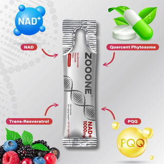 Zooone NR1000-NAD+ Berry Flavor Drink Mix for Skin Aging Support, Energy, and Focus - 30 Pack